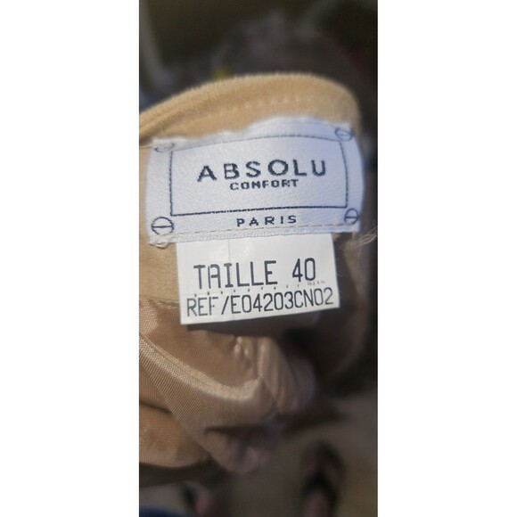 Vintage ABSOLU PARIS Suede/western Style Knee Length Skirt  Size 40 US 8 - Picture 6 of 6